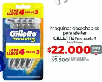 Olímpica Gillette Prestobarba3 Máquina Desechables para Afeitar oferta