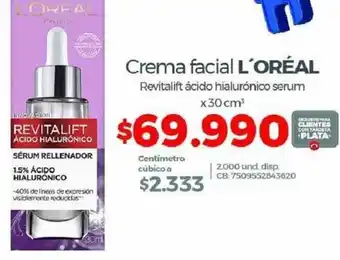 Olímpica L'Oréal Crema Facial oferta