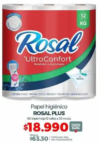 Olímpica Papel Higiénico Rosal Plus oferta
