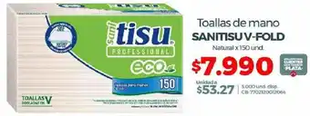 Olímpica Sanitisu-Fold Toallas de Mano 150und oferta