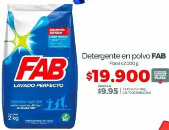 Olímpica Fab Detergente en Polvo 2000g oferta