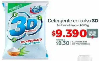 Olímpica 3D Detergente en Polvo 1000g oferta