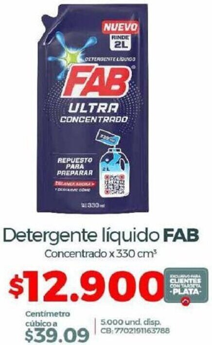 Olímpica Fab Detergente Líquido oferta