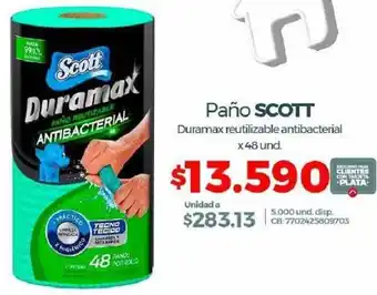 Olímpica Scott Paño Duramax Reutilizable Antibacterial 48und oferta