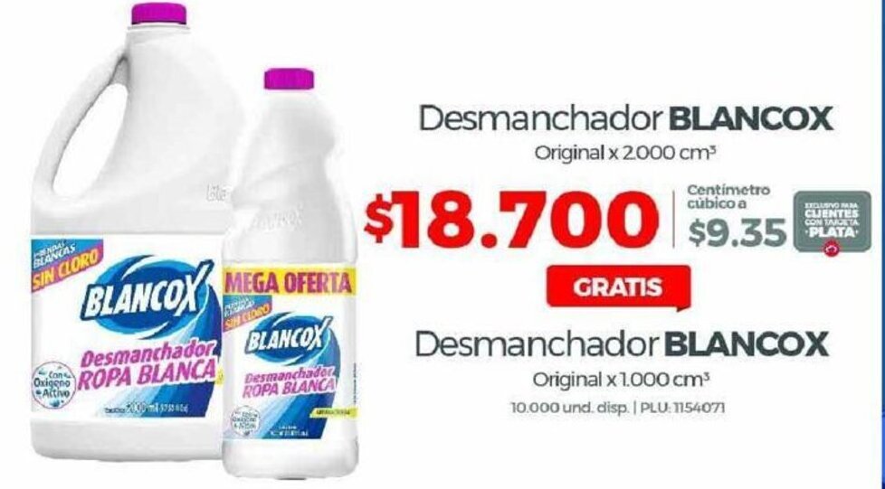 Olímpica Blancox Desmanchador oferta