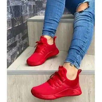 Linio Tenis rojos para mujer y hombre zapatillas zapatos dama lindos moda estilo oferta