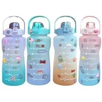 Linio Termo botella de agua motivacional con pitillo 2 litros oferta
