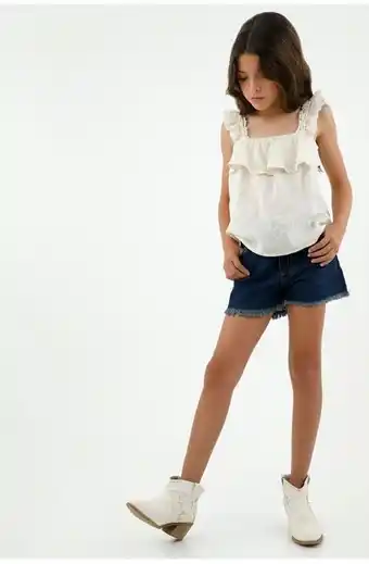 Tennis Camisa crudo de tiras para niña oferta