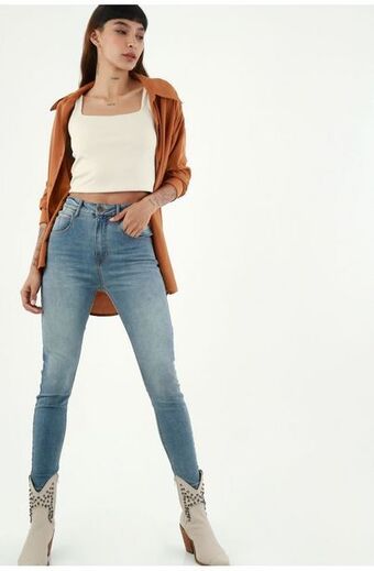 Tennis Jean jegging azul para mujer oferta