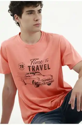 Tennis Camiseta con gráfico localizado naranja para hombre oferta