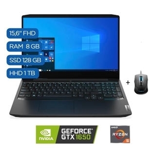 Alkomprar Computador Portátil Gamer LENOVO 15.6"; Pulgadas IdeaPad Gaming3 Ryzen 5 - 8GB Ram - Disco Duro 1TB 128GB- Negro oferta