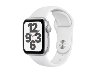 Alkomprar Apple Watch SE de 40 mm Caja de Aluminio en Plata, Correa Deportiva Blanca oferta