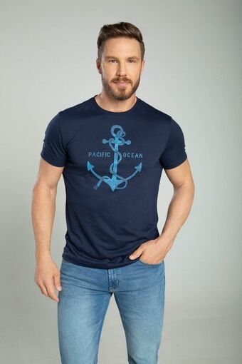 Pacífika Camiseta manga corta azul oferta