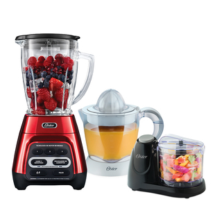 Alkomprar Combo OSTER Licuadora Roja + Picatodo Negro + Exprimidor de Cítricos Bidireccional Incluye 2 conos + Vaso Blend & Go oferta