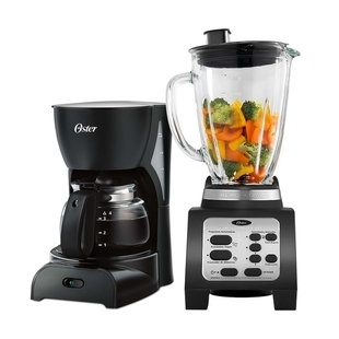 Alkomprar Combo OSTER Licuadora Reversible 3 Velocidades Negra +Cafetera 4 tazas oferta
