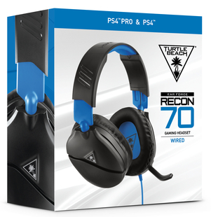 Alkomprar Audífonos de Diadema TURTLE BEACH Alámbricos Over Ear Recon 70P Gaming Negro/Azul para PS4, XBOX, Nintendo Switch, PC y móvil oferta