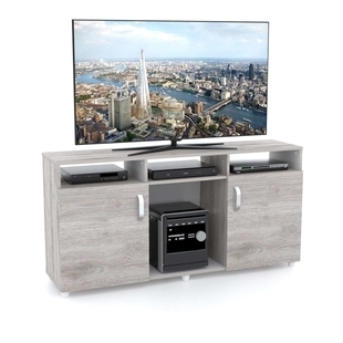 Alkomprar Mesa para TV 60"; MADERKIT Cali 140 Cm Ceniza oferta