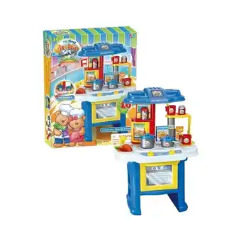 Alkosto Cocina de juguete azul 16 piezas kitchen play oferta