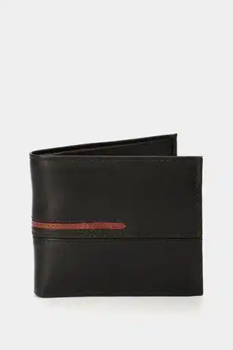 Vélez Billetera de cuero inserto contrastes negro oferta
