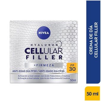 Crema facial nivea celular antiedad día fps 30 pote x 50 ml