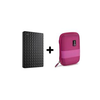 Falabella Disco duro seagate expasion 1tb + estuche rosado oferta