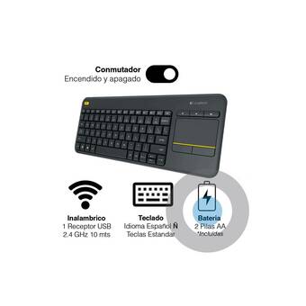 Falabella Logitech k400 plus teclado mouse touch inalambrico oferta