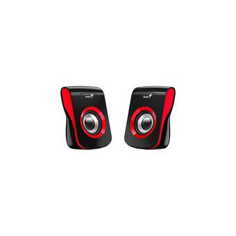 Falabella Parlantes genius 2.0 sp-q180 6w conexion 3.5 rojo oferta