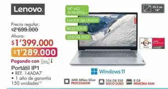 Metro Lenovo portátil ip1 • ref. 14ada7 oferta