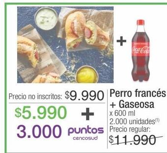 Jumbo Perro francés + gaseosa x 600ml oferta