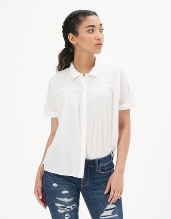 American Eagle Camisa ae manga corta de botones oferta
