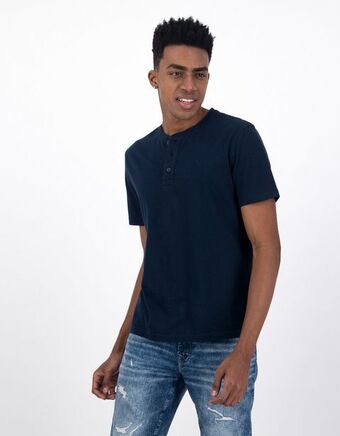 American Eagle Camiseta de manga corta ae henley icon oferta