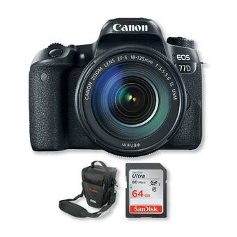 Falabella Canon 77d lente 18-135mm is + memoria 64gb + bolso oferta