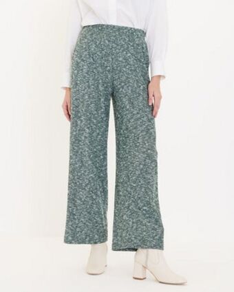 Julio Pantalón melange pierna ancha oferta