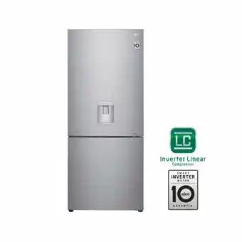 Alkosto Nevera lg no frost bottom freezer 420 litros gb41wpp gris oferta