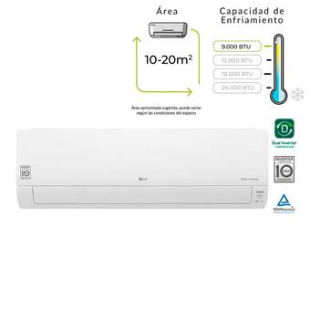 Falabella Aire Acondicionado LG Dual Cool Inverter 9.000 BTU 220v VM092C8 oferta
