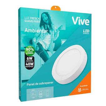 Falabella Panel sobreponer Vive Led 6W luz fresca oferta