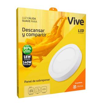 Falabella Panel sobreponer Vive Led 18W luz cálida oferta