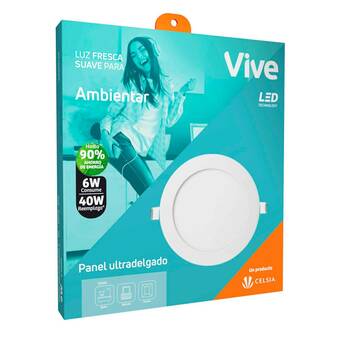 Falabella Panel incrustar Vive Led 6W luz fresca oferta