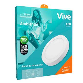Falabella Panel sobreponer Vive Led 12W luz fresca oferta