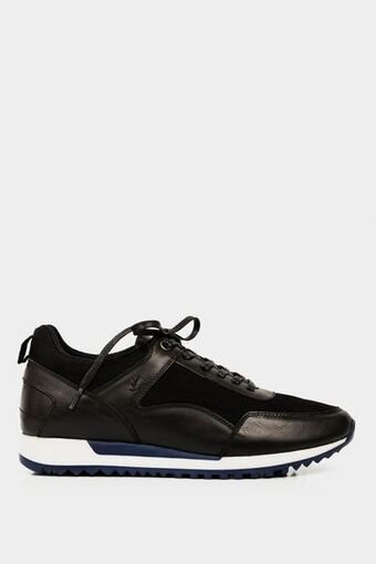Vélez Tenis engeil de cuero para hombre suela bicolor negro oferta