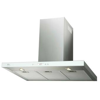 Falabella Campana Extractora Infinity 90 cm panel en vidrio Blanco oferta