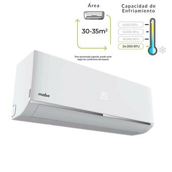 Falabella Aire Acondicionado Mabe Convencional 24000BTU 220V-MMT24CDBWCCCHI8 oferta