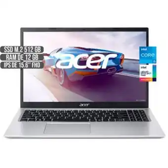 Linio Portatil acer intel core i5-1135g7 ssd 512gb ram 12gb iris® xe 15.6 fhd oferta