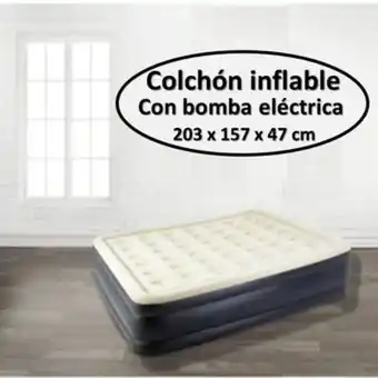 Linio Colchon inflable queen 203x157x47cm con bomba electrica oferta