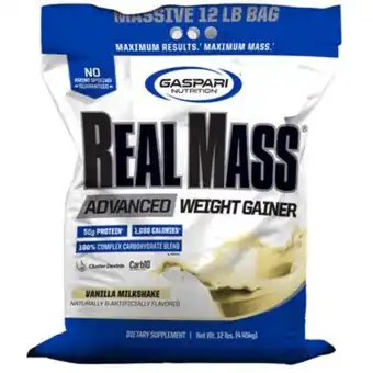 Linio Real mass 12 lb vainilla gaspari oferta