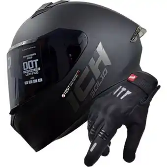 Linio Casco ich integral 503 certificado + guantes city oferta