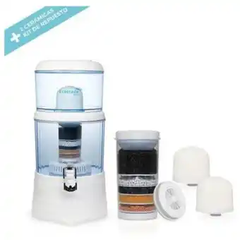 Linio Filtro purificador agua 14 litros+kit de 4 repuestos oferta