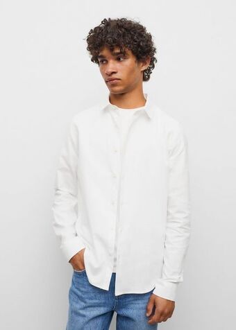 Mango Camisa regular fit oxford algodón oferta
