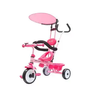 Alkosto Triciclo paseador rosado con negro cheer way oferta