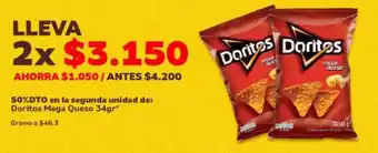 Doritos Mega Queso 2 x 34g